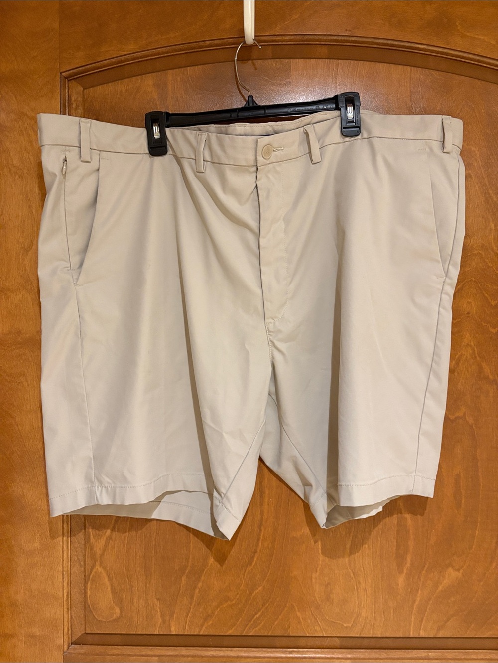St. John's Bay Beige Flat-Front Men's Shorts